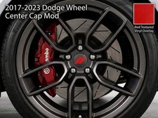 2017-2023 Dodge Charger Challenger Wheel Center Cap Sticker Set Overlay Decal