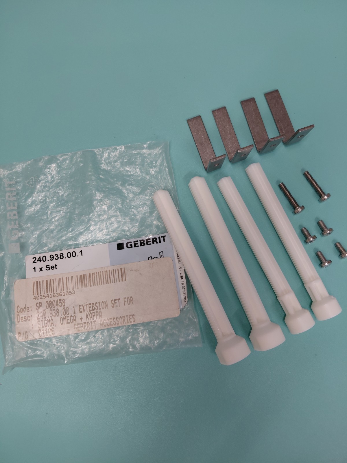 Geberit Extension Set For Concealed Cistern : 240.938.00.1 with instructions