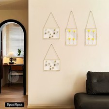 12 PCS Brass Glass Frame for Pressed Flowers, Metal Hanging Glass Display Frame