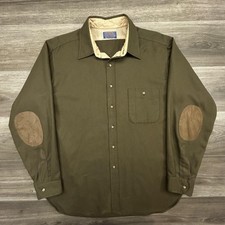 Vintage 70s Pendleton Shirt Mens XL Green Woo...