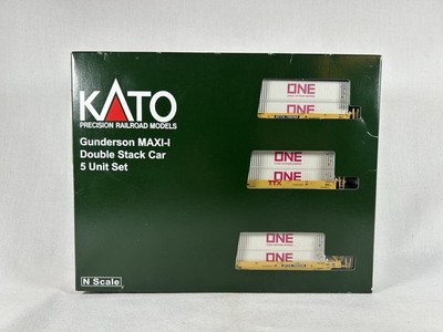 N Scale Kato TTX New Logo Gunderson Maxi I Double Stack ONE Containers 106-6197