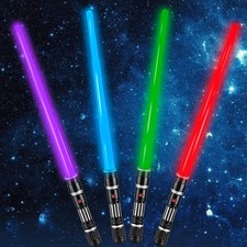 4 Pack 4 Colors Light up LED Saber, Light Swords with FX Sound Motion Sensitive 