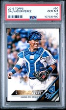 2016 TOPPS #50 SALVADOR PEREZ PSA 10
