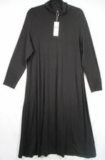 -NWT Eileen Fisher Black Turtle Neck Maxi Dress Size XL