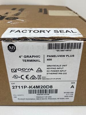 New Sealed AB2711P-K4M20D8 Panelview Plus 400, 4'' Graphic Terminal