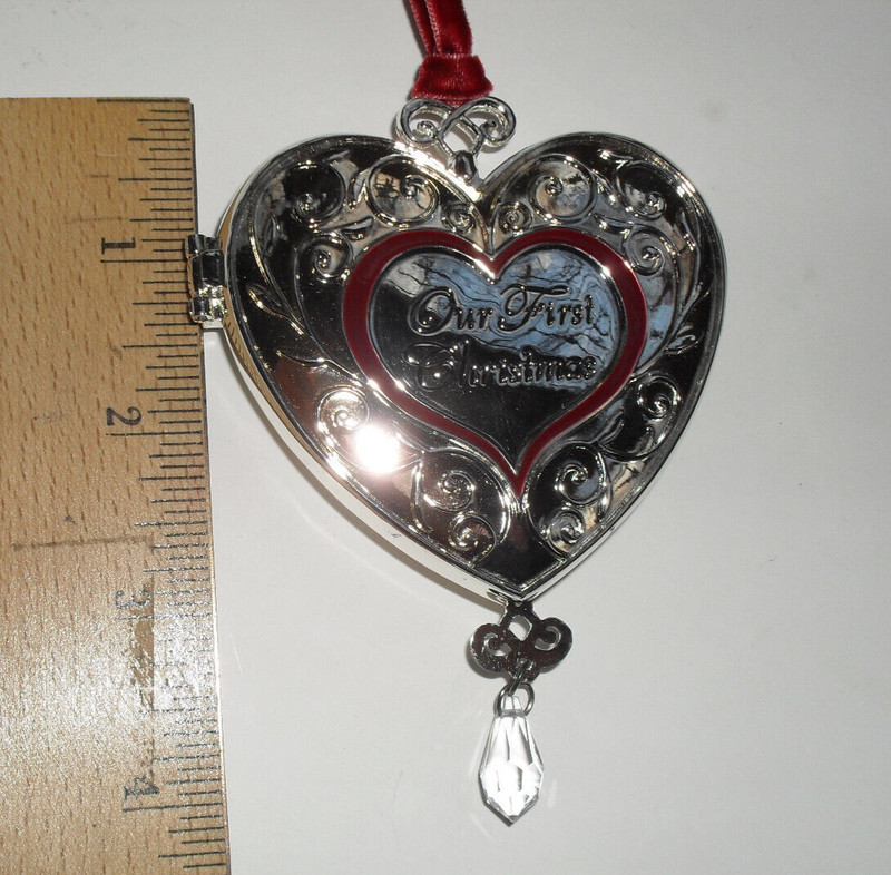 Things Remembered Ornament - OUR FIRST CHRISTMAS Hinged Photo Ornament. NEW. NIB