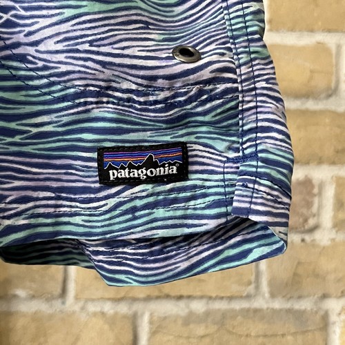 Patagonia Girls Blue Wave Baggies Shorts Size Large - Picture 2 of 7