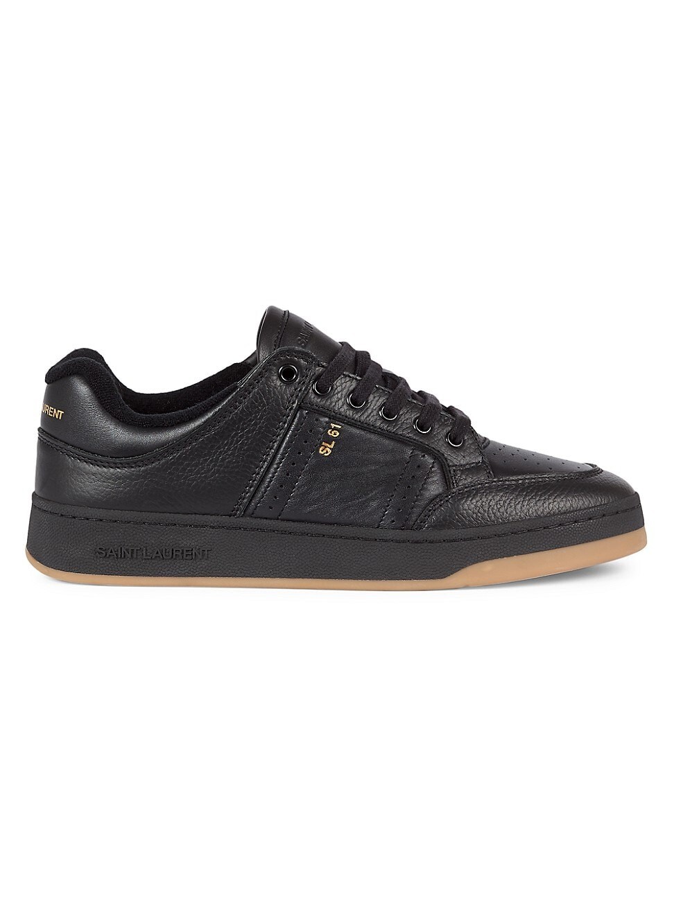 Saint Laurent SL 61 Sneakers basse in pelle da uomo 41 8 US Nero chiusura stringata