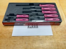 Snap-on Tools Usa New Nos 7pc Pearl Pink Hard Handle Screwdriver Set Sddx70app