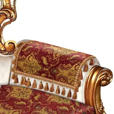 Luxury Sofa Armrest Covers Set Of 2 Classic Damask Thick Chenille Nonslip Couch 
