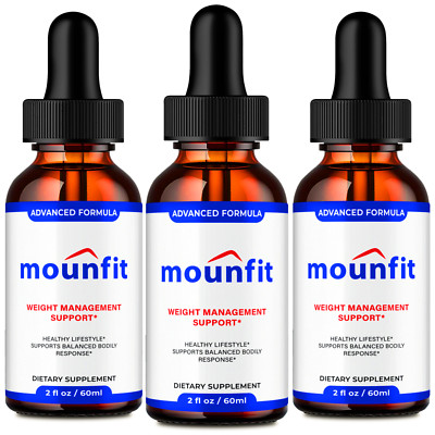 (3 Pack) Mounfit Weight Loss Liquid Drops to Burn Excess Fat and Increase Energy