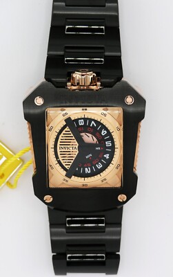NEW INVICTA 41655 S1 JM CORREA LIMITED AUTOMATIC WATCH BLACK STEEL