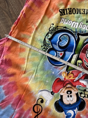 Disney Mickey Mouse T-Shirt Size XL Multicolor Tie Dye Crew Neck Cotton - Picture 9 of 12