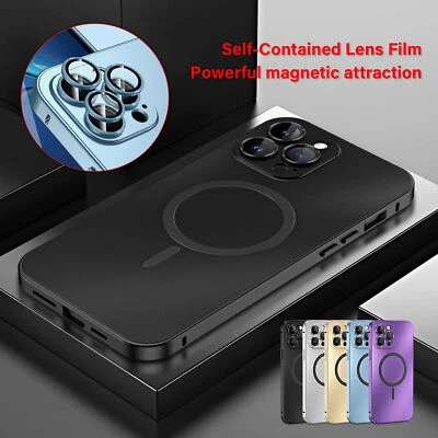 Alloy Metal Aluminium Magnetic MagSafe Case For iPhone 16 15 14 Pro Max 13 Cover