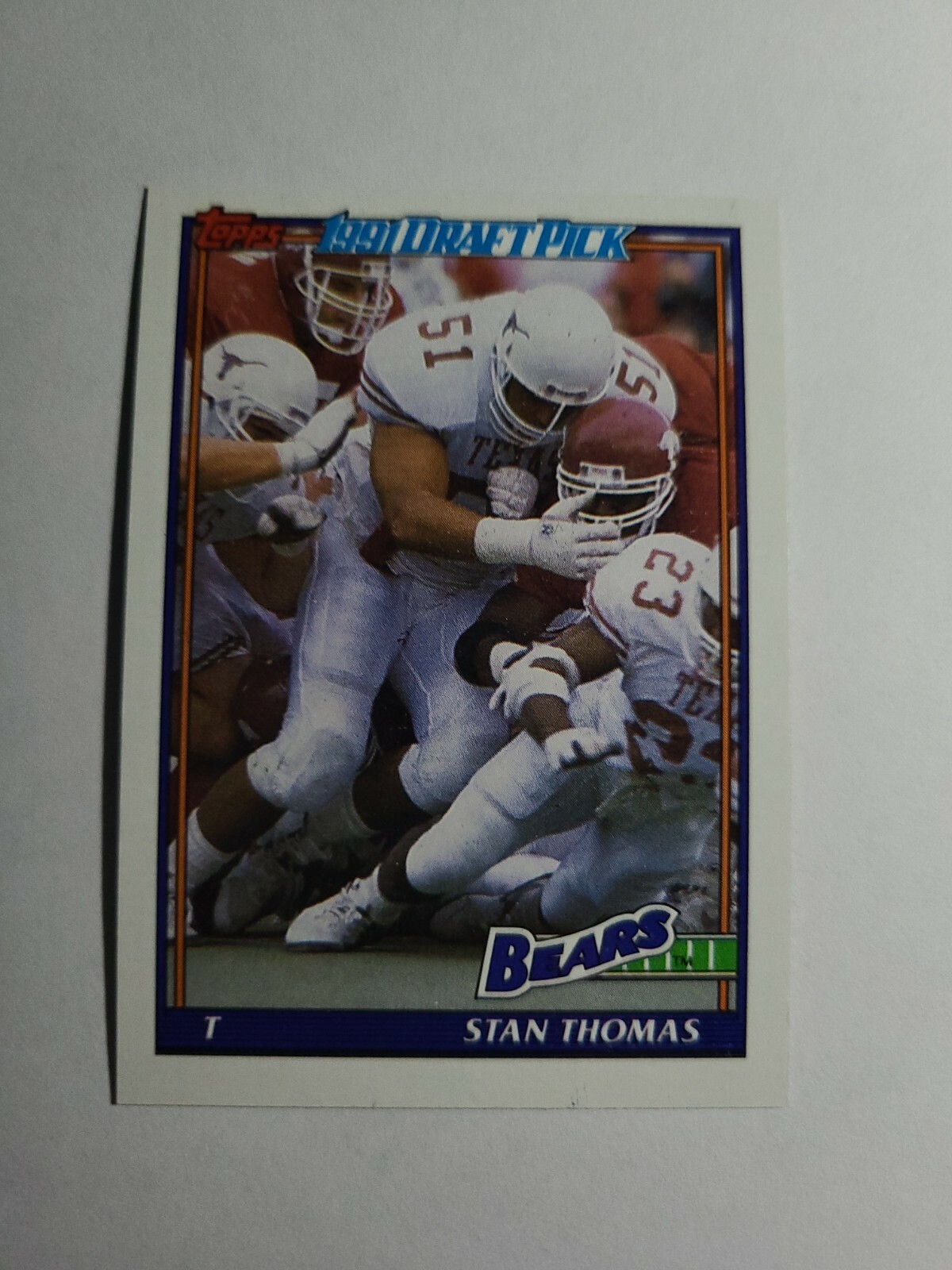 STAN THOMAS 1991 TOPPS FOOTBALL CARD # 154 D7154