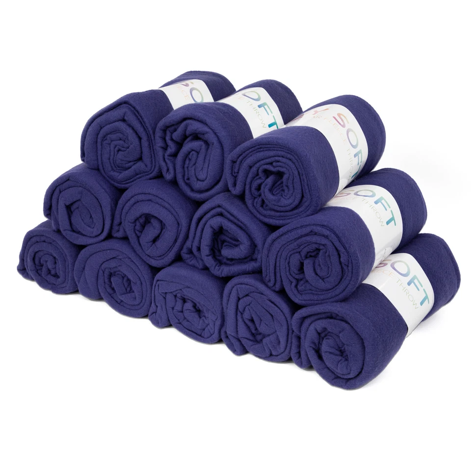 Acogedoras mantas de lana polar suave, paquetes de 6, 12 y 24, opciones de color, 50x60 Foto 2 de 4