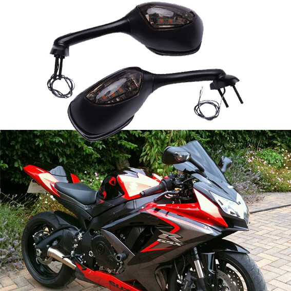 Rétroviseurs Avec Clignotants Intégrés Pour Suzuki GSXR 600/750/1000 (2002-2015) - Paire Gauche/droite