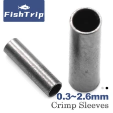 50~200Pcs Fishing Crimp Sleeves Barrel Single Double Fishing Wire Tube Connector