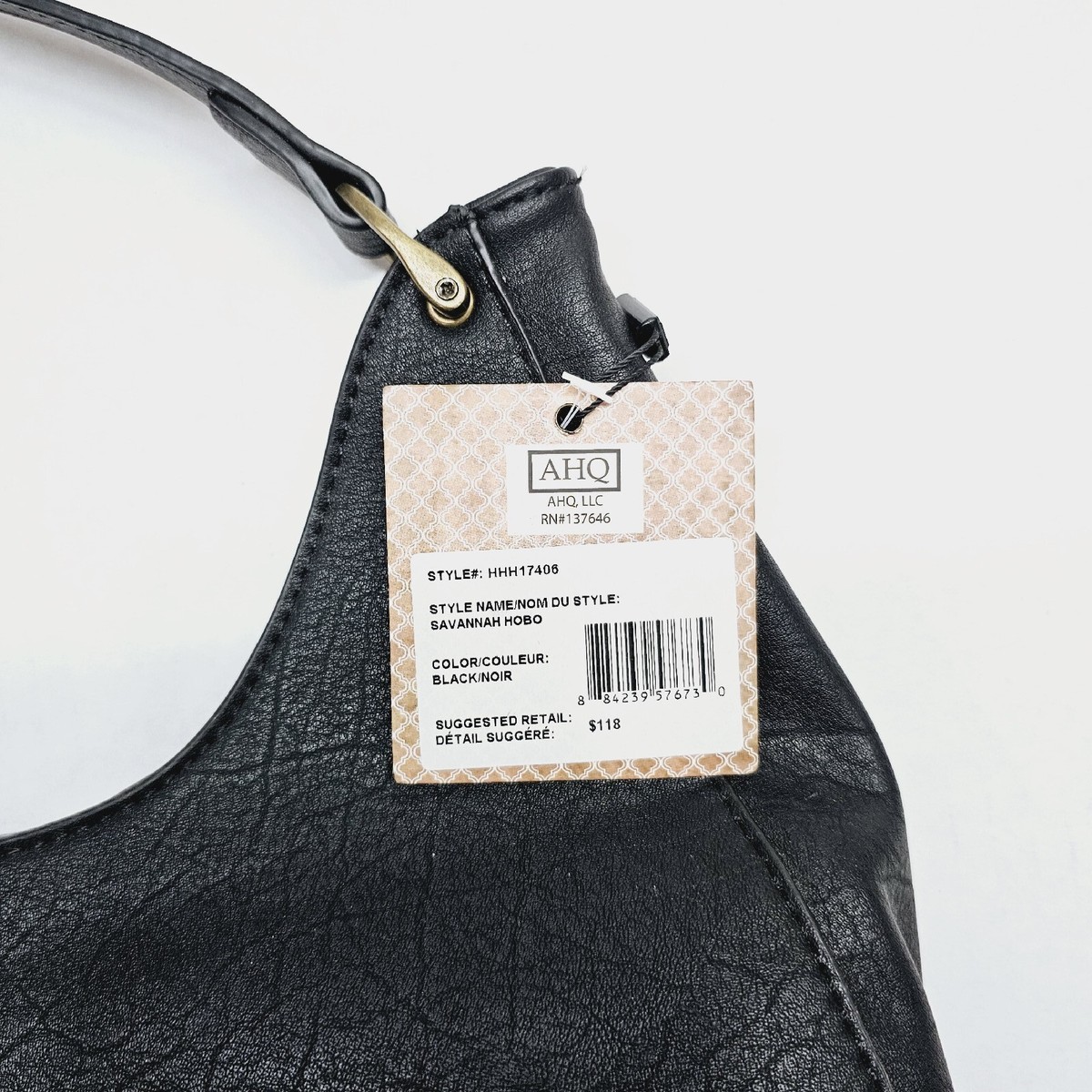 HAYDEN HARNETT SAVANNAH HOBO Womens Black Satchel - Handbag