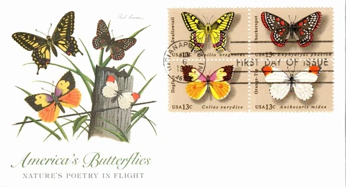 FLEETWOOD - BUTTERFLIES JUN 6 1977 INDIANAPOLIS IN FIRST DAY COVER (FDC) BX9