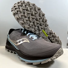 Women's Saucony Peregrine 11 (Wide) Size 10 - Zinc / Sky / Loom