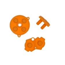  NEW Nintendo Game Boy Advance GBA System Button Rubber Pads Set Orange