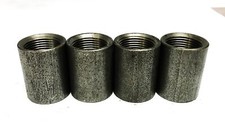 Unbranded 1 inch Female Steel Straight Pipe Coupling Lot of 4 NOS