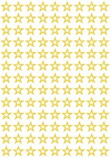 Small Hollow Star Shaped Vinyl Stickers, Wall Stickers, Decals, Craft Cardmaking