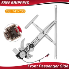 Front Right For 1996-2000 Honda Civic Coupe 2 Door Window Regulator with Motor