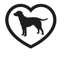 LABRADOR RETRIEVER HEART VINYL DECAL STICKER DOG BREED CHOOSE COLOR/SIZE