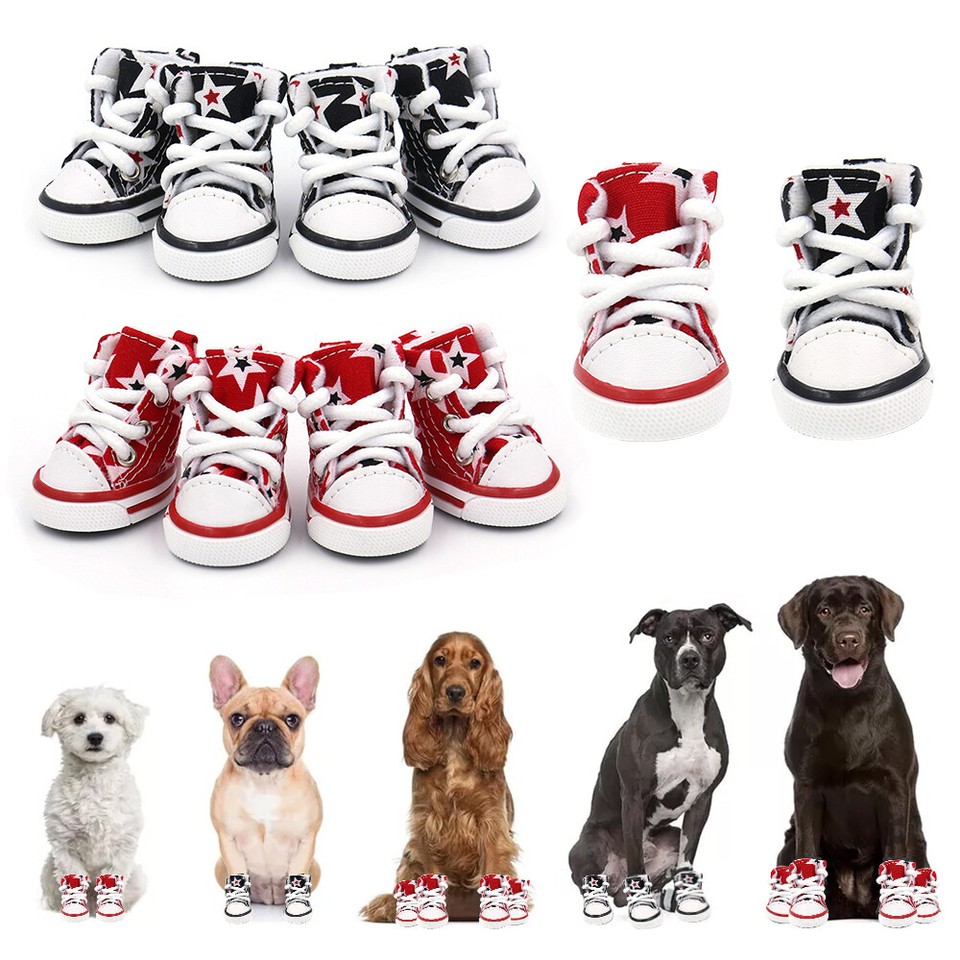 4pcs Pet Dog Boots Puppy Sports Antislip Shoes Sneakers For Small Dogs