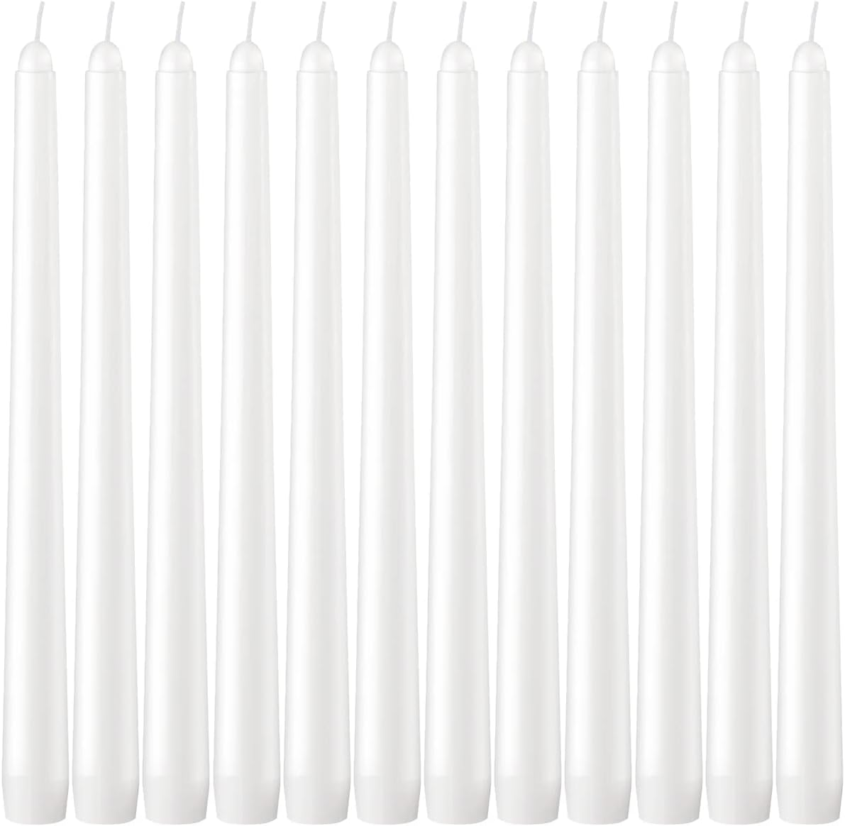 Dripless Unscented White Taper Candles Bulk Long Burning Candle Sticks