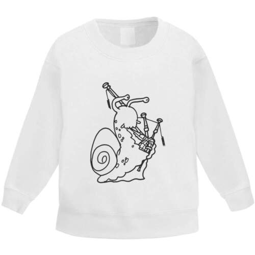 'Snail Playing Bagpipes' Kid's Sweatshirt / Sweater / Jumper (KW034639) - Afbeelding 1 van 14