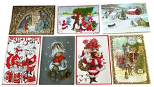 Vintage Unused 1970's Box of 17 Christmas Holiday Greeting Cards w/Envelopes