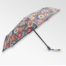 VERA BRADLEY BRAND TROPICAL EVENING FLOWERED FLORAL PRINT FOLDING RAIN UMBRELLA