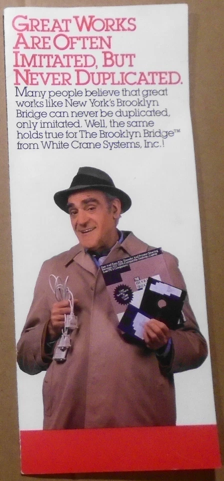 1987 The Brooklyn Bridge, by White Crane Systems - 2 brochures, press release. - Image 2 of 4