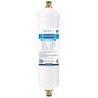 Aqua Blue H20 Caravan Inline Filter with Brass Hose Connectors