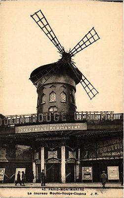 CPA Paris 18e Montmartre Le nouveau Moulin Rouge Cinéma (284205)