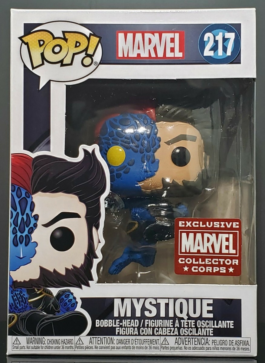 Funko Pop + Protector! Marvel #217 X-Men Mystique MCC Exclusive