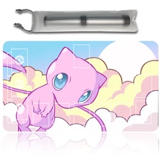 Pokemon Mew Playmat With Zones + Free Bag Card Game Playmat of MTG TCG CCG