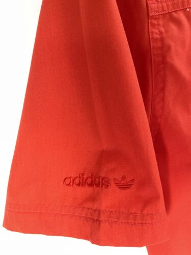 Y2K Adidas Orange Guayabera Shirt Orange Short Sleeves Mens SZ S (Flaws - Picture 9 of 21