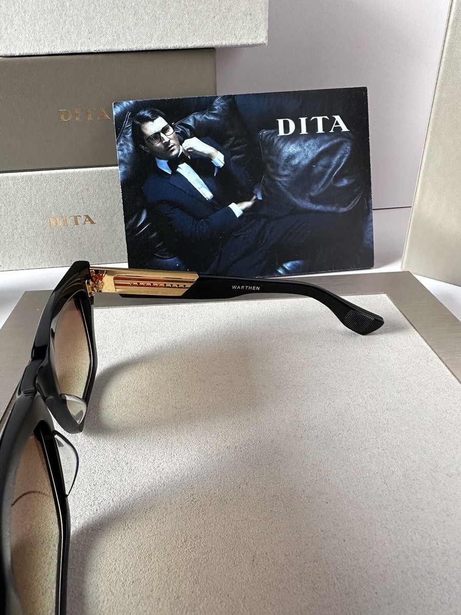 DITA WARTHEN DTS434A-01 Yellow Gold Shiny Black Brown DITA WARTHEN DTS434A-01 Yellow Gold Shiny Black Brown