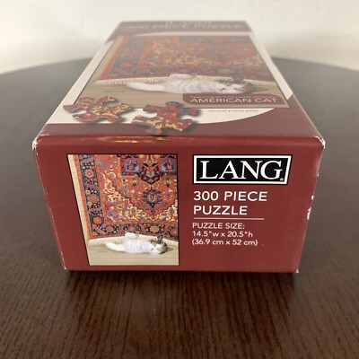 Cat 300 Piece Jigsaw Puzzle 2018 Lang Rose 14.5x 20.5 Guide