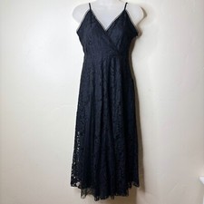 Everly Dress Size Small Black Mini Lace Sheer Midi Overlay Whimsigoth Dark Fairy