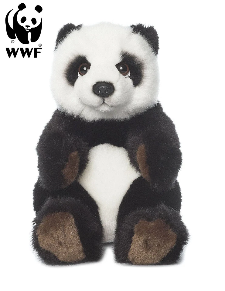 WWF Plüschtier Panda 15cm sitzend Kuscheltier Stofftier lebensecht Pandabär
