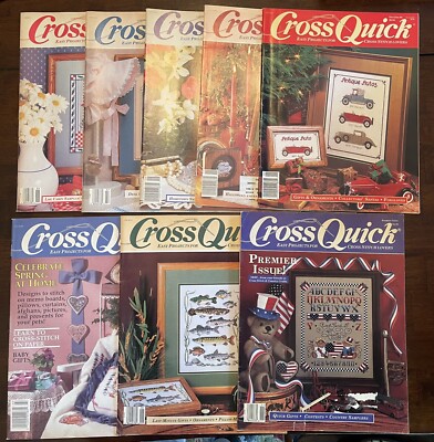 Cross Quick Magazines Lot Of 8, 1989-1990, W/ Cross Quick Premier Issue 1988