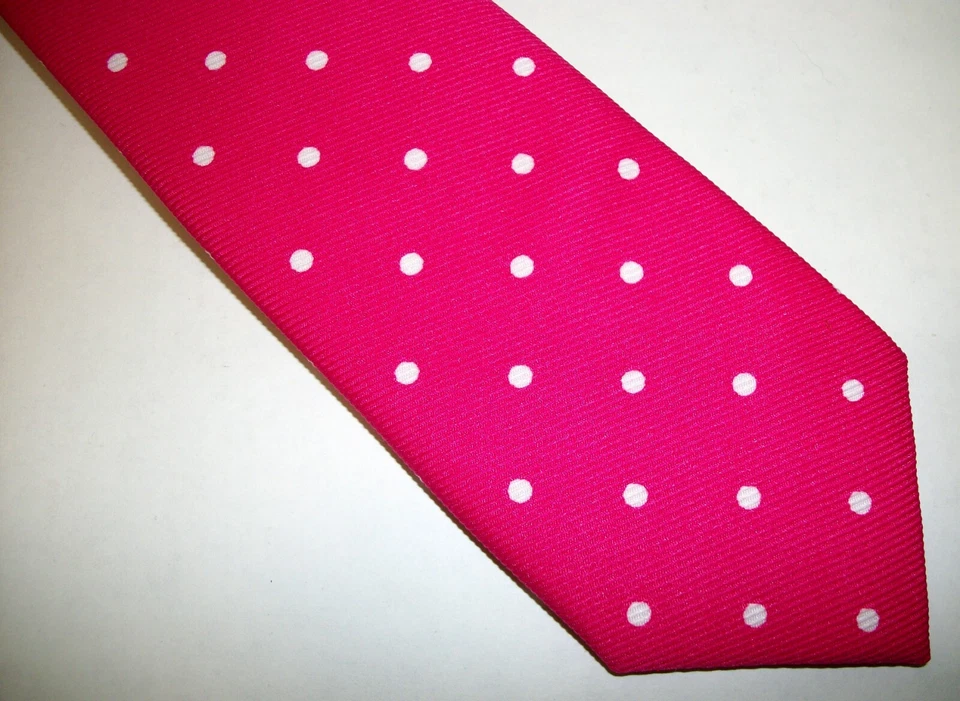 Corbata de cuello rosa con clip para lunares jóvenes niños 14" de largo x 2,25" de ancho (E606) Foto 2 de 3