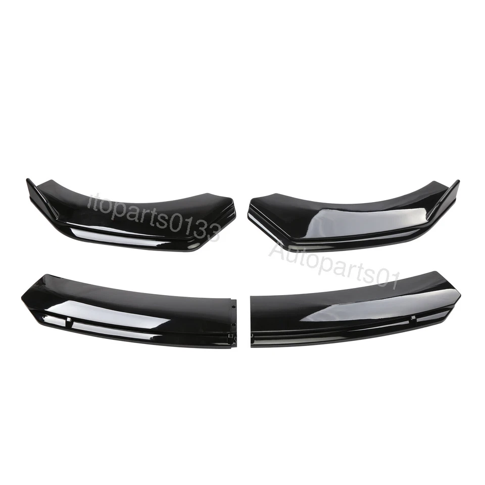 For Kia Soul Hatchback Front Bumper Lip Splitter Body Kit +Side Skirts Glossy Foto 4 de 4