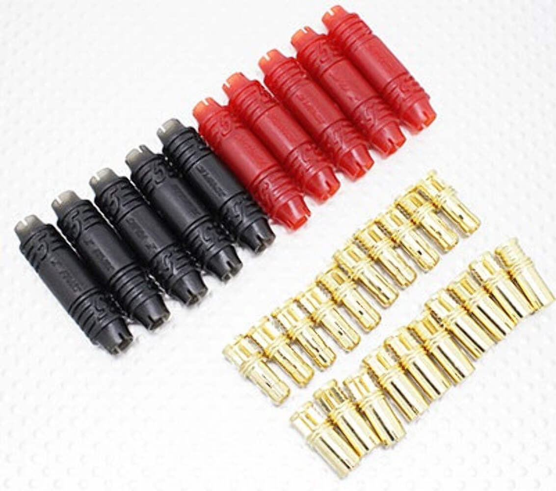 RCPROPLUS Supra-X Rnd-Housing 5mm Connector (2M,2F) : REB5810BS