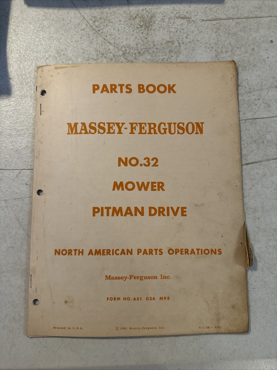 MaAページ Massey Ferguson 31 Mf31 Sickle Bar Hay Mower Parts Manual